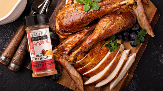 Carved smoked turkey with Plymouth Select Blend by Salted Perfection
