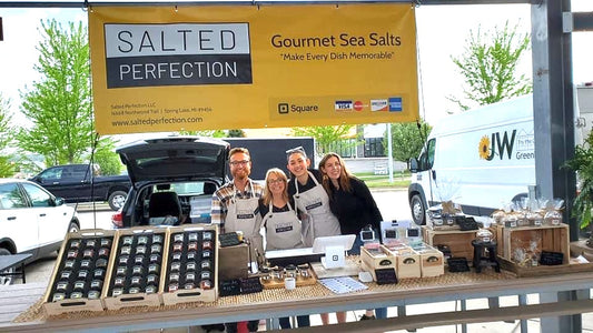 The Salted Perfection crew at the Muskegon Farmers Market
