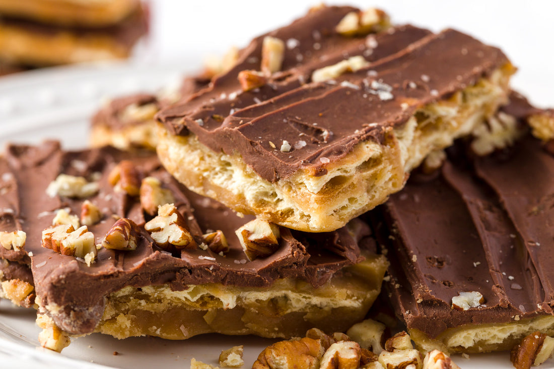 Sweet and salty cracker treats also known as Christmas Crack